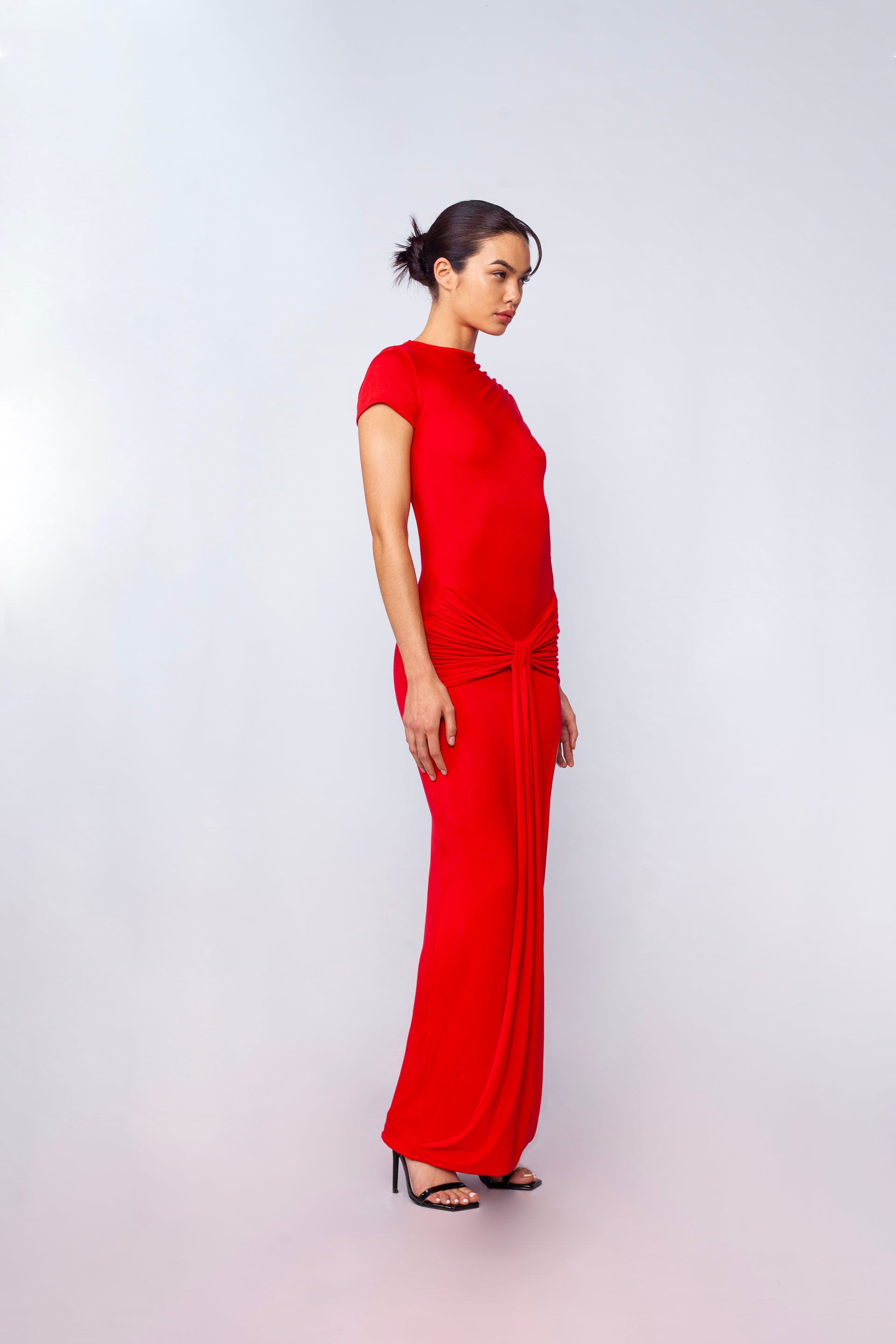 red dress with butterflies Tia Red Butterfly Dress S