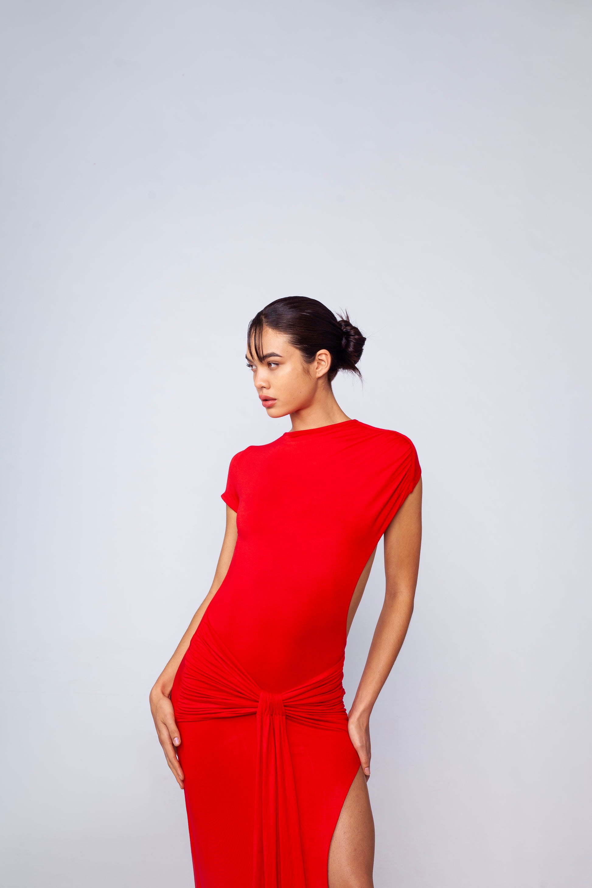 red dress with butterflies Cherry Red Butterfly Dress by Reformation